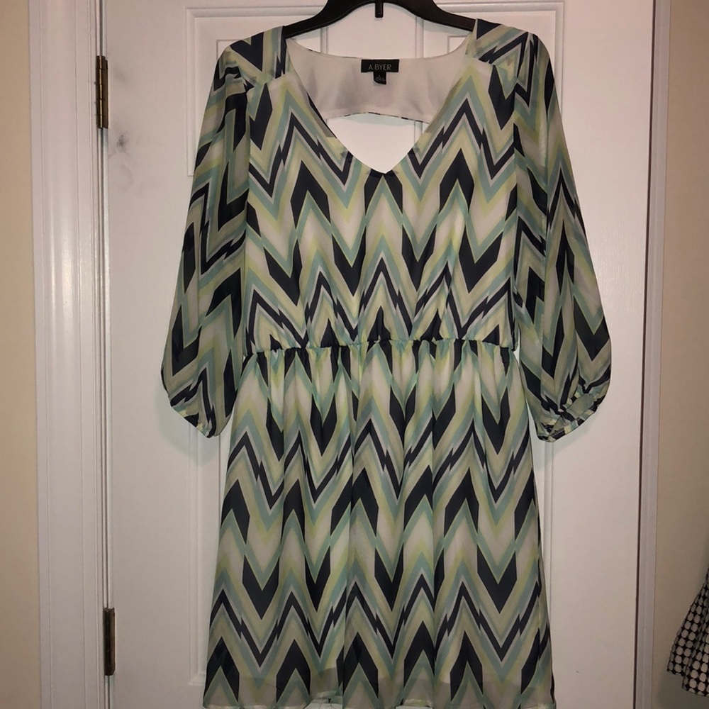 A. Byer Chevron Dress